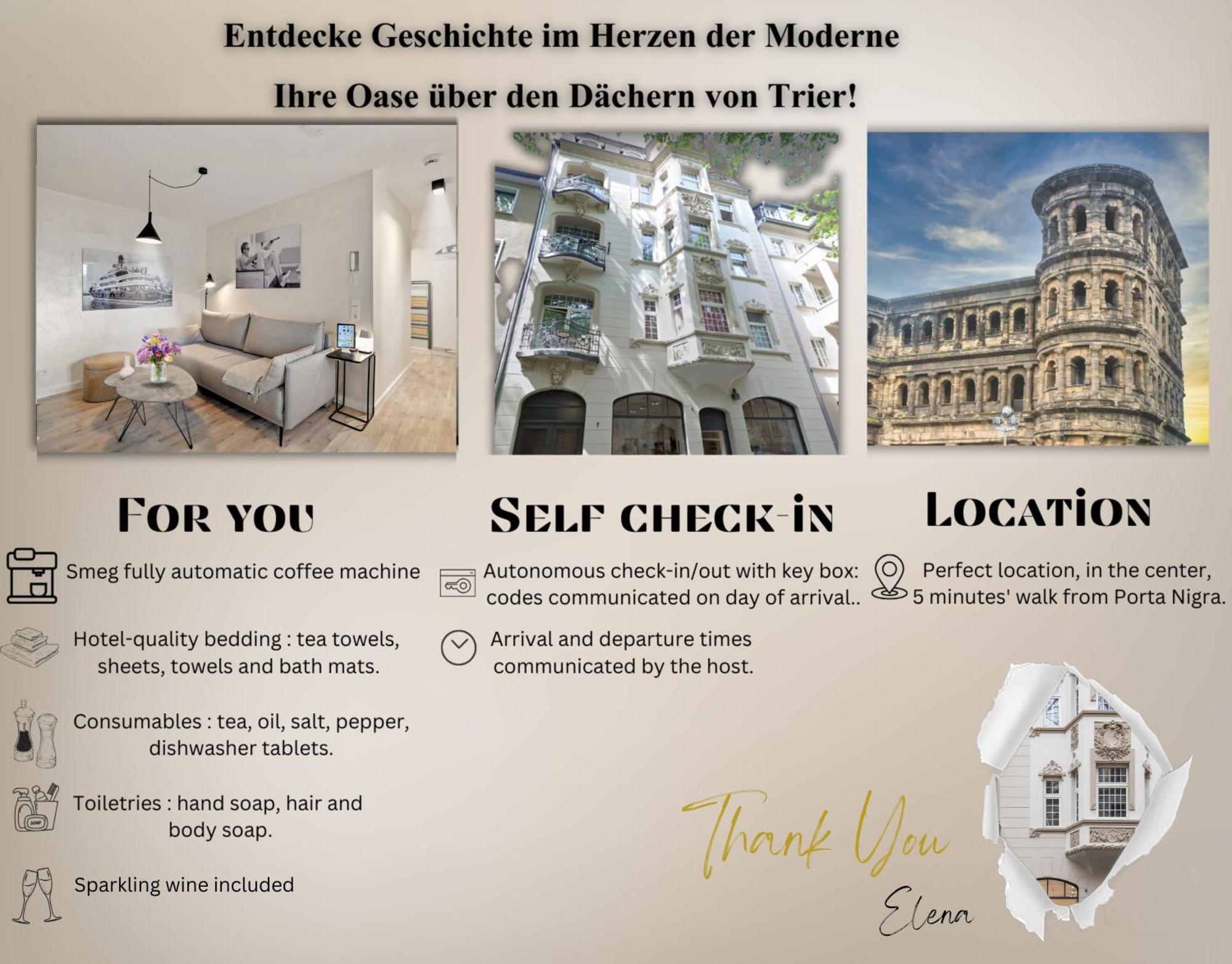 Modern Elegance In Historical City Center Trier Buitenkant foto